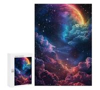 Puzzles pour Adultes300 PCS Cosmic Rainbow Sky Puzzles pour Adultes Cadeau d'anniversaire Difficile Et Stimulant Cadeaux d'anniversaire Uniques 300 PCS