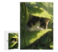 Puzzles pour Adultes300 PCS Cute Cat in Rain Forest Puzzles pour Adultes - Décoration Murale - Défi Difficile - Cadeaux Uniques d'anniversaire Et De Noël 300 PCS