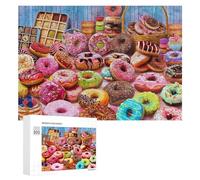 Puzzles pour Adultes300 PCS Delicious Assorted Donuts Collection Puzzles pour Adultes - Décoration Murale - Loisirs À La Maison - Activités Amusantes À Faire chez Soi 300 PCS
