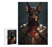 Puzzles pour Adultes300 PCS Doberman in Armor Puzzle, Jeu De Réflexion Et De Logique, Idéal comme Cadeau pour Toute La Famille 300 PCS