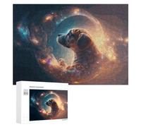 Puzzles pour Adultes300 PCS Dog in Cosmic Bubble Puzzle Décoratif Mural - Niveau Difficile - Idéal comme Cadeau pour Toute La Famille 300 PCS