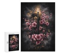 Puzzles pour Adultes300 PCS Dragon Sword with Cherry Blossoms -2 Puzzles pour Adolescents pour S'amuser en Famille Difficile Et Stimulant Un pour Les Jeux 300 PCS