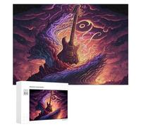 Puzzles pour Adultes300 PCS Electric Guitar in Stormy Sky-1 Puzzle Décoratif Mural - Niveau Difficile - Idéal comme Cadeau pour Toute La Famille 300 PCS