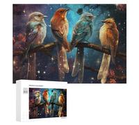 Puzzles pour Adultes300 PCS Enchanted Birds on A Branch Puzzle Décoratif Mural - Niveau Difficile - Idéal comme Cadeau pour Toute La Famille 300 PCS
