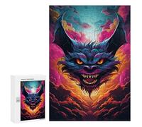 Puzzles pour Adultes300 PCS Fiery Demon Head Artwork Puzzles pour Adultes Cadeau d'anniversaire Difficile Et Stimulant Cadeaux d'anniversaire Uniques 300 PCS