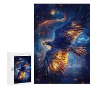 Puzzles pour Adultes300 PCS Fiery Eagle in Space Puzzles pour Adolescents, Jouets Anti-Stress, Cadeaux pour Femmes, Activités Amusantes À La Maison 300 PCS