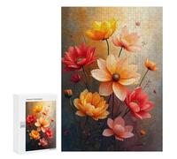 Puzzles pour Adultes300 PCS Floral Bouquet Painting Puzzle pour Adultes - Jeu De Réflexion - Assemblage De Motifs - Idée Cadeau Unique pour Un Anniversaire 300 PCS