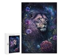 Puzzles pour Adultes300 PCS Galactic Lion Majesty -7 Puzzles pour Adolescents Jeux Relaxants pour S'amuser en Famille Activités Amusantes À La Maison 300 PCS