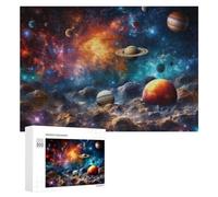 Puzzles pour Adultes300 PCS Galactic Planetary Landscape Puzzle Décoratif Mural - Niveau Difficile - Idéal comme Cadeau pour Toute La Famille 300 PCS