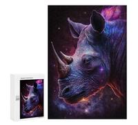 Puzzles pour Adultes300 PCS Galactic Rhino Profile-3 Puzzles pour Adultes Cadeau d'anniversaire Difficile Et Stimulant Cadeaux d'anniversaire Uniques 300 PCS