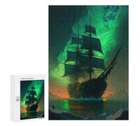 Puzzles pour Adultes300 PCS Ghost Ship Green Puzzles pour Adultes - Décoration Murale - Défi Difficile - Cadeaux Uniques d'anniversaire Et De Noël 300 PCS