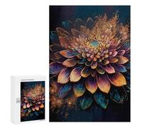 Puzzles pour Adultes300 PCS Glowing Abstract Flower Art Puzzles pour Adolescents pour S'amuser en Famille Difficile Et Stimulant Un pour Les Jeux 300 PCS