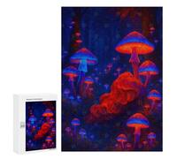 Puzzles pour Adultes300 PCS Glowing Mushroom Forest Puzzles pour Adolescents, Jouets Anti-Stress, Cadeaux pour Femmes, Activités Amusantes À La Maison 300 PCS