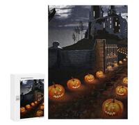 Puzzles pour Adultes300 PCS Halloween Castle Pathway Scene Puzzles pour Adolescents Jeux Relaxants pour S'amuser en Famille Activités Amusantes À La Maison 300 PCS