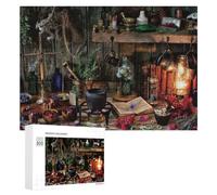 Puzzles pour Adultes300 PCS Herbal Magic A Witch's Altar Setup Puzzle Décoratif Mural - Niveau Difficile - Idéal comme Cadeau pour Toute La Famille 300 PCS