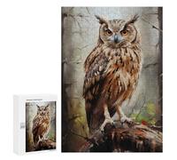 Puzzles pour Adultes300 PCS Horned Owl Eagle Owl Puzzle, Jeu De Réflexion Et De Logique, Idéal comme Cadeau pour Toute La Famille 300 PCS