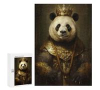 Puzzles pour Adultes300 PCS King Panda with A Crown Puzzles pour Adultes - Décoration Murale - Défi Difficile - Cadeaux Uniques d'anniversaire Et De Noël 300 PCS
