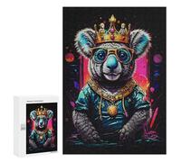 Puzzles pour Adultes300 PCS Koalas Gold Crowned Puzzles pour Adultes, Jeu De Réflexion, Décoration Intérieure, Aide À Stimuler Le Cerveau 300 PCS