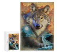 Puzzles pour Adultes300 PCS Lone Wolf Collage Puzzles pour Adultes - Décoration Murale - Défi Difficile - Cadeaux Uniques d'anniversaire Et De Noël 300 PCS