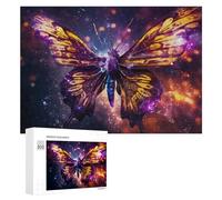 Puzzles pour Adultes300 PCS Magical Butterfly in Cosmic Light Puzzles pour Adultes - Décoration Murale - Loisirs À La Maison - Activités Amusantes À Faire chez Soi 300 PCS