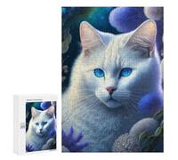 Puzzles pour Adultes300 PCS Magical Oceanic Cat Portrait Puzzle pour Adultes - Jeu De Réflexion - Assemblage De Motifs - Idée Cadeau Unique pour Un Anniversaire 300 PCS