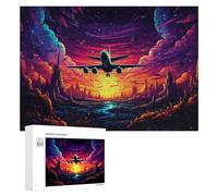 Puzzles pour Adultes300 PCS Magical Sunset Flight Adventure -1 Puzzles pour Adolescents, Jeux Manuels, Cadeaux pour Femmes, Cadeaux d'anniversaire Uniques 300 PCS