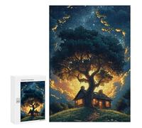 Puzzles pour Adultes300 PCS Magical Tree House Under Stars Puzzles pour Adolescents pour S'amuser en Famille Difficile Et Stimulant Un pour Les Jeux 300 PCS