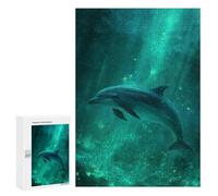 Puzzles pour Adultes300 PCS Oceanic Wonder Dolphin Dive Puzzles pour Adolescents pour S'amuser en Famille Difficile Et Stimulant Un pour Les Jeux 300 PCS