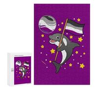 Puzzles pour Adultes300 PCS Orca Space Asexual Pride Puzzles pour Adolescents, Jouets Anti-Stress, Cadeaux pour Femmes, Activités Amusantes À La Maison 300 PCS