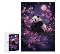 Puzzles pour Adultes300 PCS Panda Moonlit Blossom Puzzles pour Adultes Cadeau d'anniversaire Difficile Et Stimulant Cadeaux d'anniversaire Uniques 300 PCS