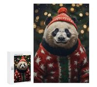 Puzzles pour Adultes300 PCS Pandas Cozy Christmas Puzzles pour Adultes - Décoration Murale - Défi Difficile - Cadeaux Uniques d'anniversaire Et De Noël 300 PCS