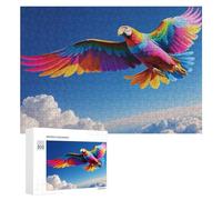 Puzzles pour Adultes300 PCS Rainbow Macaw in Flight Puzzle Décoratif Mural - Niveau Difficile - Idéal comme Cadeau pour Toute La Famille 300 PCS