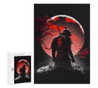 Puzzles pour Adultes300 PCS Samurai Moon Poster Print Puzzles pour Adolescents Jeux Relaxants pour S'amuser en Famille Activités Amusantes À La Maison 300 PCS