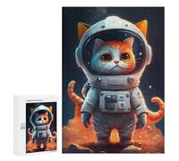 Puzzles pour Adultes300 PCS Space Cat Explorer Puzzles pour Adolescents pour S'amuser en Famille Difficile Et Stimulant Un pour Les Jeux 300 PCS