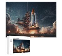 Puzzles pour Adultes300 PCS Space Shuttle Launch Puzzle pour Adultes, Jouet, Décoration Murale, Passe-Temps, Cadeaux Uniques d'anniversaire Et De Noël 300 PCS