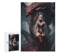 Puzzles pour Adultes300 PCS The Dragon Queen Puzzles pour Adolescents Jeux Relaxants pour S'amuser en Famille Activités Amusantes À La Maison 300 PCS
