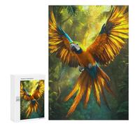 Puzzles pour Adultes300 PCS Tropical Majestic Macaw in Rainforest Puzzles pour Adolescents, Jeux Manuels, Cadeaux pour Femmes, Cadeaux d'anniversaire Uniques 300 PCS
