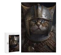 Puzzles pour Adultes300 PCS Viking Cat Portrait Puzzles pour Adultes - Décoration Murale - Défi Difficile - Cadeaux Uniques d'anniversaire Et De Noël 300 PCS