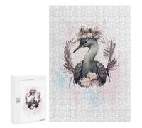 Puzzles pour Adultes300 PCS Watercolor Crane Bird Art Puzzles pour Adultes - Jouets À Monter Soi-même - Décoration Murale - Cadeaux Uniques d'anniversaire Et De Noël 300 PCS