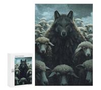 Puzzles pour Adultes300 PCS Wolf Mask Sheep Art Puzzles pour Adultes - Décoration Murale - Défi Difficile - Cadeaux Uniques d'anniversaire Et De Noël 300 PCS