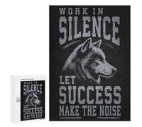 Puzzles pour Adultes300 PCS Work Hard in Silence Wolf Puzzle pour Adultes - Jeu De Réflexion - Assemblage De Motifs - Idée Cadeau Unique pour Un Anniversaire 300 PCS