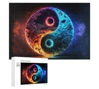 Puzzles pour Adultes300 PCS Yin Yang Symbol Cosmic Balance Art -1 Puzzle Décoratif Mural - Niveau Difficile - Idéal comme Cadeau pour Toute La Famille 300 PCS