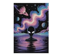 Puzzles pour Adultes38x26cm/1000pcs Alien in Space Water Puzzle pour Adultes Jeux Relaxants Décoration Parfaite pour Un Anniversaire, Noël 38x26cm/1000pcs