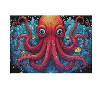 Puzzles pour Adultes38x26cm/1000pcs Colorful Octopus Illustration Puzzle, Jouet, Décoration Murale, Défi Difficile, Idéal comme Cadeau pour Toute La Famille 38x26cm/1000pcs