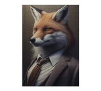 Puzzles pour Adultes38x26cm/1000pcs Fox in Formal Attire -2 Casse-têtes pour Adultes, Jeux De Réflexion, Courses De Vitesse, Cadeaux d'anniversaire Originaux 38x26cm/1000pcs