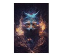 Puzzles pour Adultes38x26cm/1000pcs Galactic Fox Portrait -1 Puzzles Anti-Stress pour S'amuser en Famille Et Stimuler Le Cerveau