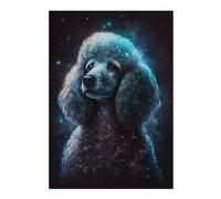 Puzzles pour Adultes38x26cm/1000pcs Galactic Poodle Portrait -5 Puzzles pour Adultes - Jeu De Réflexion - Assemblage De Motifs - Cadeaux De Noël Et d'anniversaire 38x26cm/1000pcs