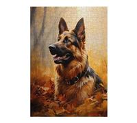 Puzzles pour Adultes38x26cm/1000pcs German Shepherd in Autumn Puzzles Anti-Stress pour S'amuser en Famille Et Stimuler Le Cerveau