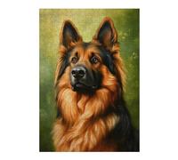 Puzzles pour Adultes38x26cm/1000pcs German Shepherd Portrait Puzzles pour Adultes - Jeu Manuel - Idées De Détente - Cadeaux d'anniversaire Et Autres Cadeaux Uniques 38x26cm/1000pcs