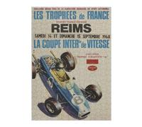 Puzzles pour Adultes38x26cm/1000pcs Grand Prix Reims 1968 Coupe Inter Trophee Craven A Puzzle pour Adultes - Jeu De Réflexion - Améliore La Mémoire - Stimule Le Cerveau